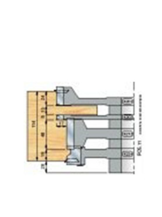 Contra bovendorpel enkele pen kozijnen