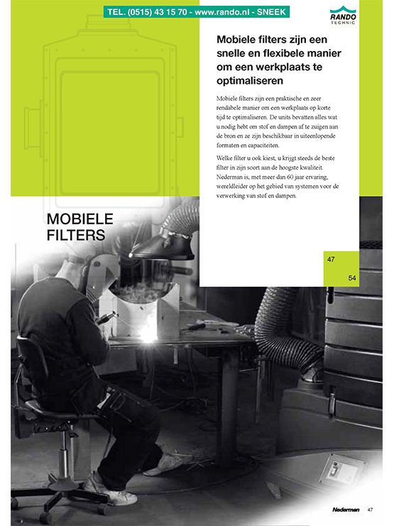 Mobiele filters afzuiginstallatie
