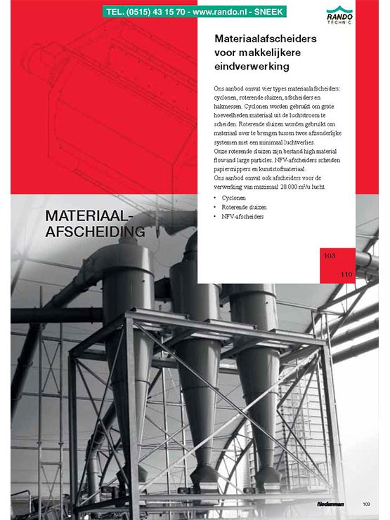 Nederman Materiaal afscheiders